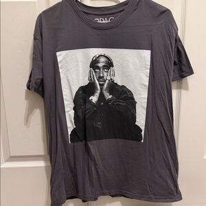 Tupac Graphic Men's Black T-Shirt